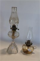 QUEEN MARY OIL LAMP & FINGER OIL LAMP