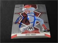 Mike Trout signed baseball card COA