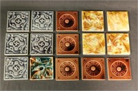 Group of 15 Art Pottery Architectural Tiles