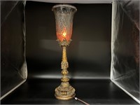 Beautiful 22" torch lamp with "flame" bulb