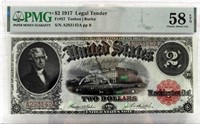 1917 $2 LEGAL TENDER PMG 58