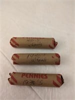1930's, 40's, 50's Wheat Penny Rolls