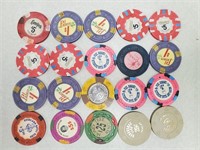 19 Reno Nevada Casino Chips