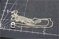 Neck Chain, 16 Inch, 1 Gram, Sterling Silver