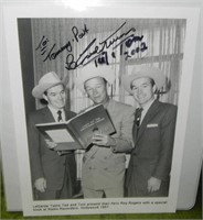 Autographed Photo LeGarde Twins w/Roy Rogers