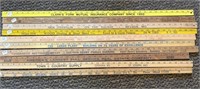 (10) Advertising Wooden Yard Sticks