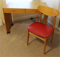 Wood Desk w/Chair