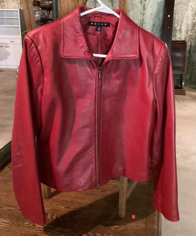 Women's Revue red leather? jacket Size 10