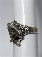 Horse Ring Sterling Silver Size 10 VTG