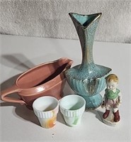 Vase, gravy boat, boy figurine Decor