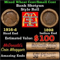 Lincoln Wheat Cent 1c Mixed Roll Orig Brandt McDon