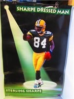 Vintage Sterling Sharpe Green Bay Packers Poster