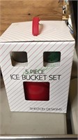 Shelton design 5 piece ice bucket set, like new