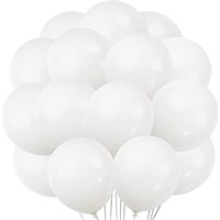 100pcs Balloons White Latex - 10" White Balloons