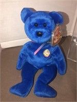 TY Beanie Baby Clubby with case