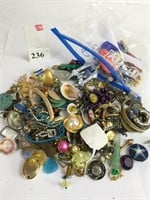 SMALL BAG OF MISMATCHED AND OR BROKEN JEWELRY