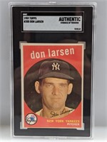 1959 Topps Don Larsen #205 SGC AU Trimmed