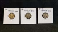 1916 & 1917 P&S Mercury Dimes