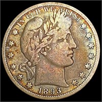 1893-O Barber Half Dollar LIGHTLY CIRCULATED