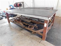 Shop built steel table
