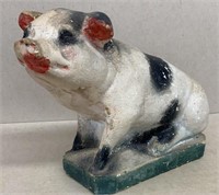 Chalkware Pig figurine *has wear and chips*