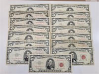 15 - $5 Legal Tender Red Seals