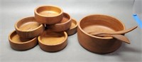 10pc Teak Wood Salad Set