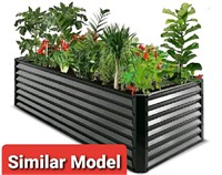 Galvanized Raised Garden Bed, Black, 67"L x 32"W x