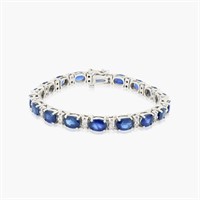 14K WHITE GOLD 15.00CT TANZANITE 2.00CT DIAMOND BR