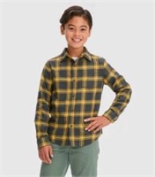 (M) Boys' Long Sleeve Plaid Flannel Button
