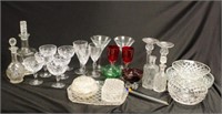 Quantity of various cut crystal/glass table wares