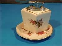 Briquet de Collection de Table Céramique Fleuri