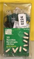 Warm White Mini LED Lights With Timer