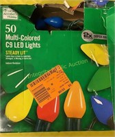 Home Accents 50 Multi Colored C9 LED Lights