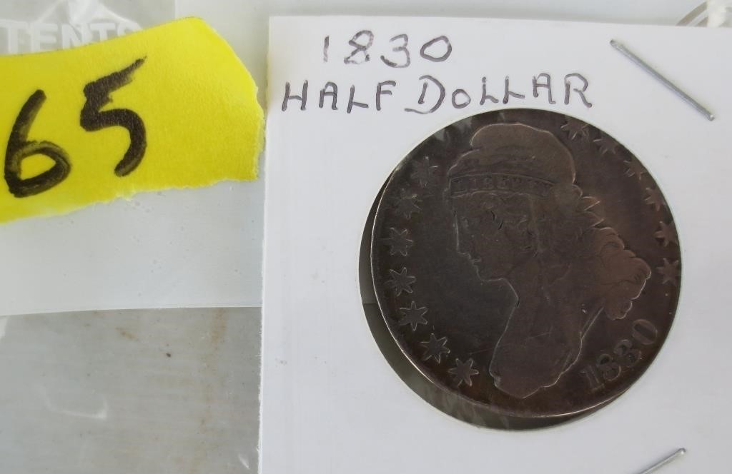 1830 Bust silver half dollar, good