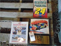 NASCAR BOOK, JEFF GORDON PLAQUE, SIGN