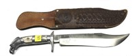 Large stainless knife with eagle pommel and