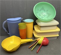 (9) Various Tupperware Containers & Measuring Cups