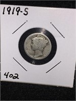 1919-S Silver Mercury Dime