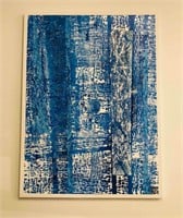 Signed Original Abstract Mixed Media Painting On C