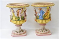 Capodimonte Meissen Style Urns