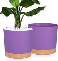 QCQHDU Plant Pots (2-Pack  12  Purple)