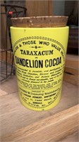 English dandelion Coco ceramic canister with a