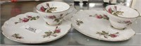 2 Sets of Dessert Plates & Cups Roses