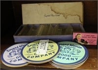 Vintage Coasters & Crystal Place Card Holders