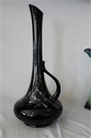 Large Art Glass Vase w/ Handle