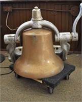 Bronze Train Bell w/ Cast Iron Yoke & Saddle RR