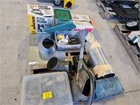 WATERING CAN, POWER STEAMER, PARTS BINS,