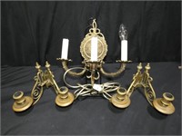 Brass Sconces Candle and Electric