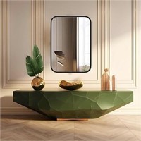 Prohomeware 20" X 28" Black Bathroom Mirror Over